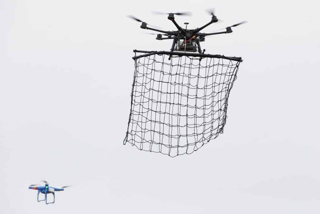drone mitigation solutions capturing by net